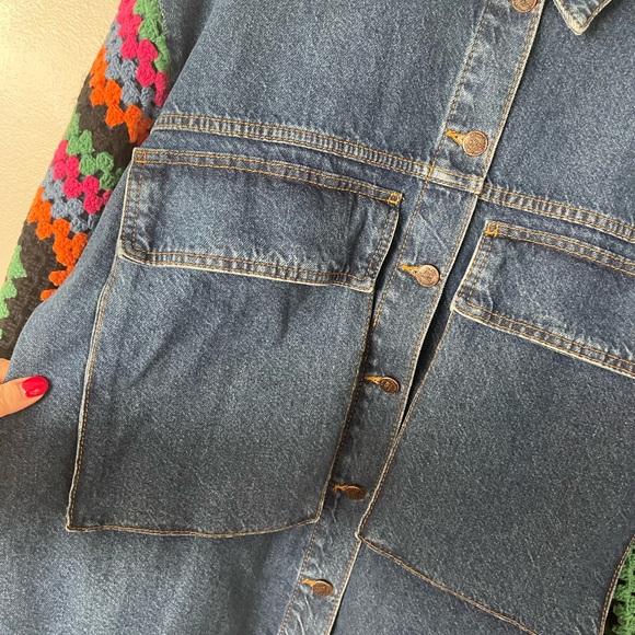 Farm Rio Crochet Denim Jacket - Picture 8 of 9